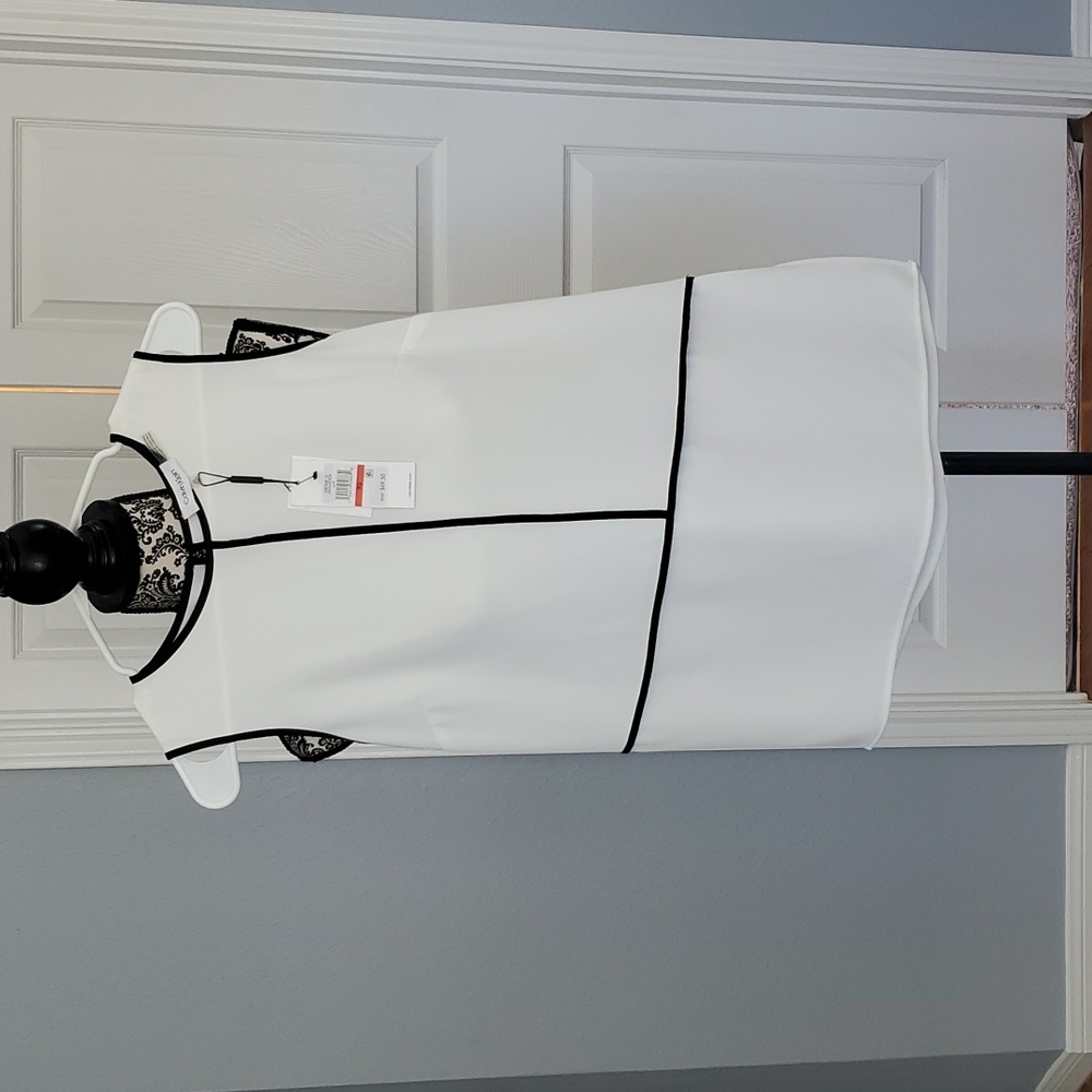 NWT Calvin Klein white and black top